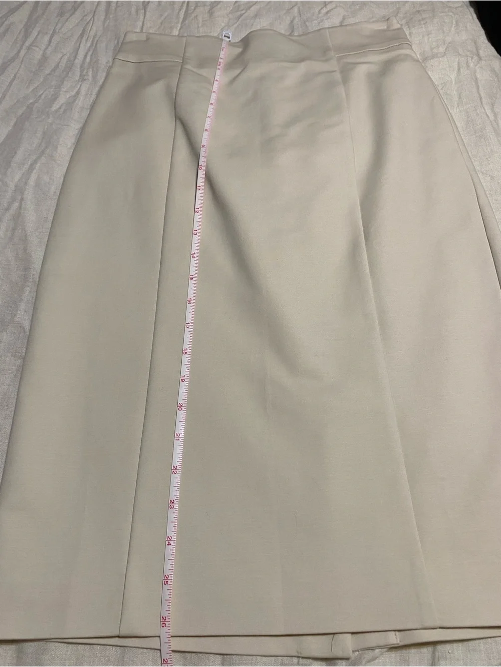 Ann Taylor Cream Pencil Skirt